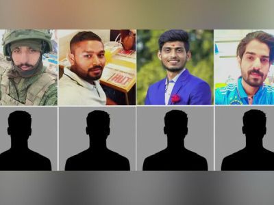 Портреты индийцев, заманенных на "СВО". Фото: arbatmedia.kz